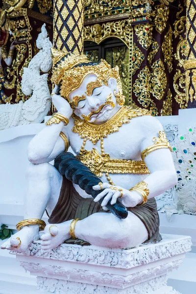 Estatua Gigante Nativa Tailandesa Monasterio Del Bosque Darabhirom Tailandia —  Fotos de Stock