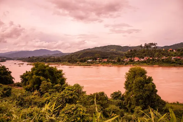 Naturalny Widok Rzekę Mekong Tajlandia — Zdjęcie stockowe