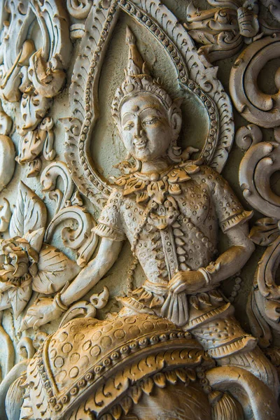 Gyönyörű Penész Művészet Ming Muang Templom Nan Tartományban Thaiföldön — Stock Fotó