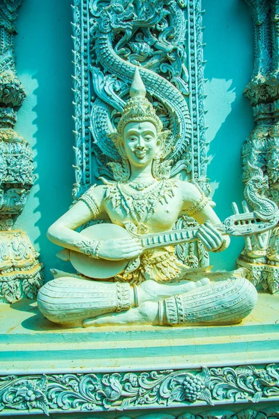 Прекрасне Мистецтво Ліплення Храмі Мін Муанг Провінції Нан Таїланд — стокове фото