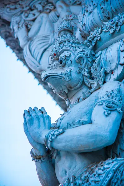Hermoso Arte Moldeo Templo Ming Muang Provincia Nan Tailandia —  Fotos de Stock