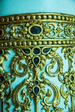 Tayland 'da Phaya Wat Tapınağı' nda Tayland stili kalıp sanatı.