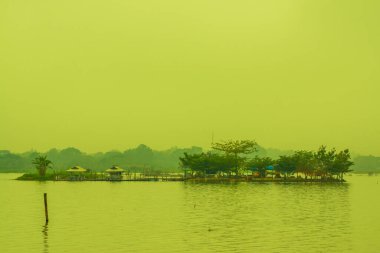 Tilok Aram temple in Kwan Phayao lake, Thailand.