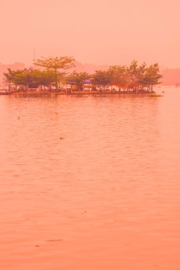 Tilok Aram temple in Kwan Phayao lake, Thailand.