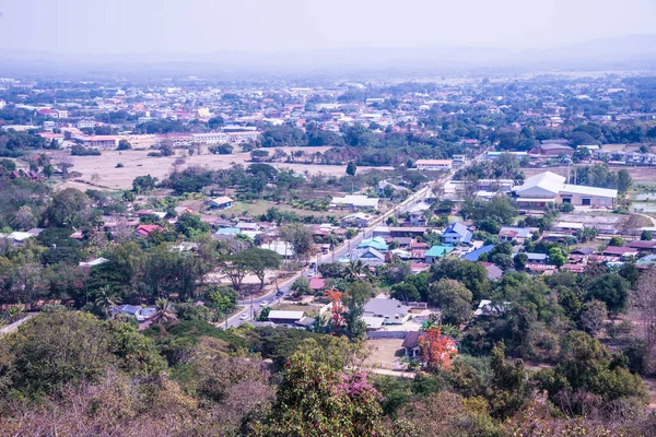 Vista Panorâmica Cidade Nan Tailândia — Fotografia de Stock