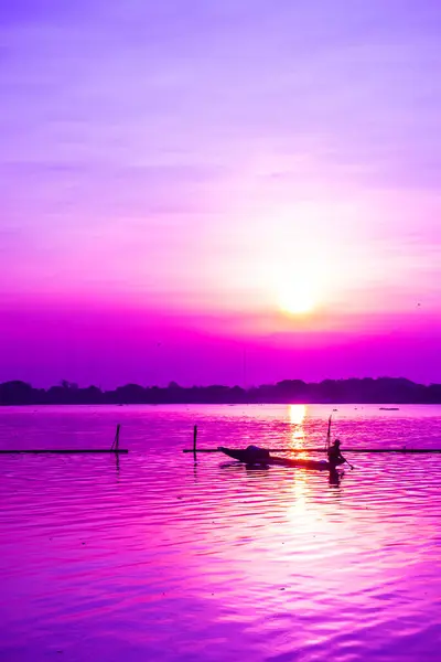 Λίμνη Κουάν Φαγιάο Πρωί Ταϊλάνδη — Φωτογραφία Αρχείου