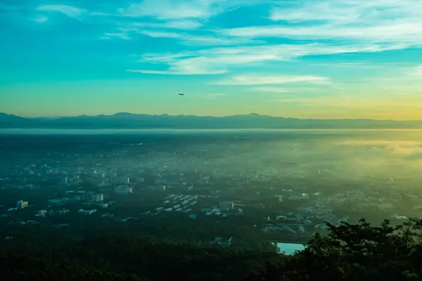 Chiang Mai Město Ranní Oblohou Thajsko — Stock fotografie