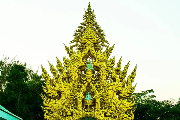 Sztuka Stylu Tajskim Świątyni Rong Khun Tajlandia — Zdjęcie stockowe