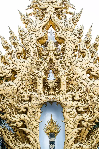 Arte Tailandese Nel Tempio Rong Khun Thailandia — Foto Stock