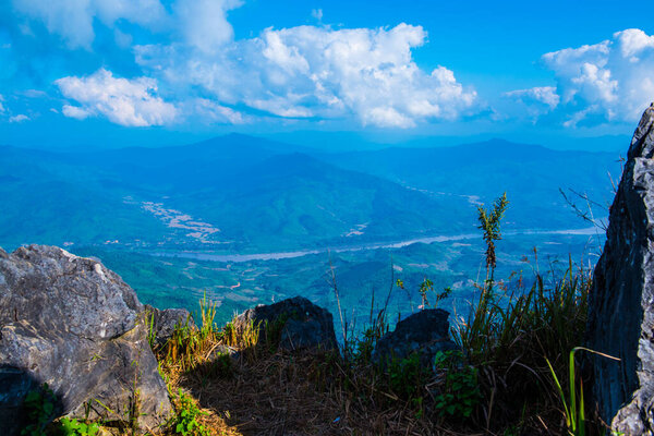 Top View at Doi Pha Tang in Chiangrai Province, Thailand.