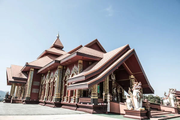 Krásný Thajský Styl Kostel Chrámu Prayodkhunpol Wiang Kalong Thajsko — Stock fotografie
