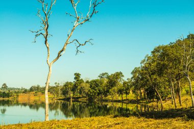 Tayland 'ın Chiangmai eyaletinde göl manzarası.