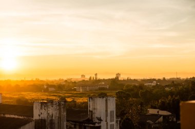 Chiangmai şehrinde gün doğumu, Tayland.