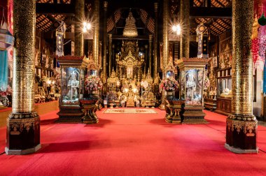 CHIANG MAI, THAILAND - 29 Mart 2020 Wat Pa Dara Phirom kraliyet tapınağı, Chiang Mai.