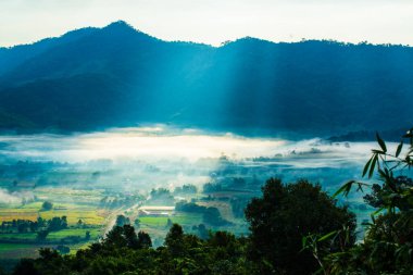 Phu Langka Ulusal Parkı, Tayland Güzel Dağ Manzarası.