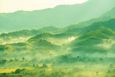 Phu Langka Ulusal Parkı, Tayland Güzel Dağ Manzarası.