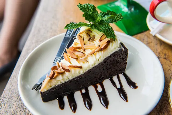 Bademli Brownie Cheese Cake Tayland — Stok fotoğraf
