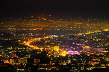 Chiangmai city in the night, Thailand.