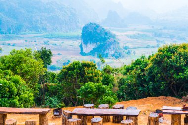 Phu Langka Ulusal Parkı, Tayland Güzel Manzarası.