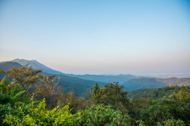 Tayland, Phayao bakış açısına göre dağ manzarası.
