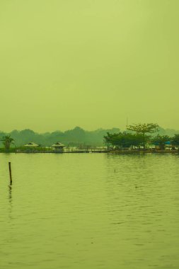 Tilok Aram temple in Kwan Phayao lake, Thailand.