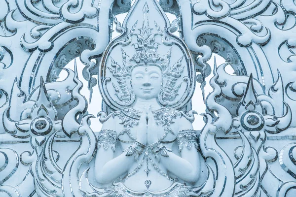 Декорація Формувальним Мистецтвом Храмі Ронг Кхун Таїланд — стокове фото