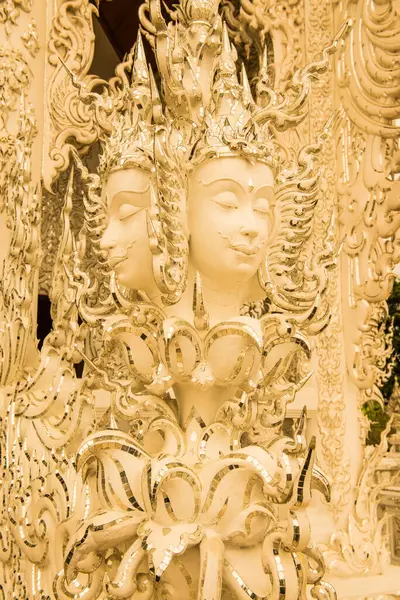 stock image Decoration with molding art at Rong Khun temple, Thailand.