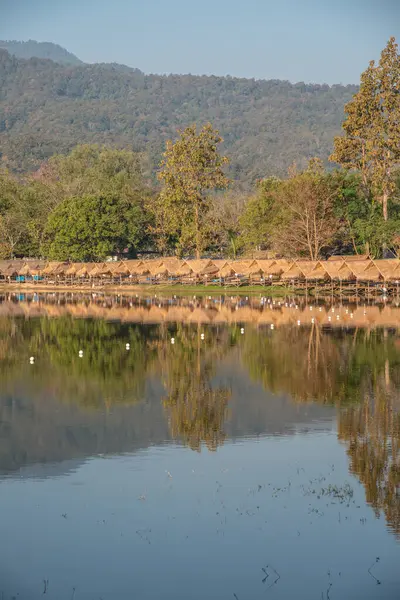 Вид Озеро Хуай Туенг Тао Провинции Чиангмай Таиланд — стоковое фото