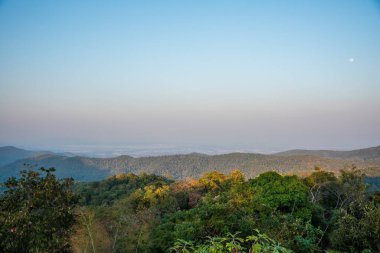 Tayland, Phayao bakış açısına göre dağ manzarası.