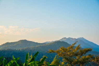 Tayland, Phayao bakış açısına göre dağ manzarası.