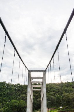 Suspension bridge at Mae Kuang Udom Thara dam, Thailand.