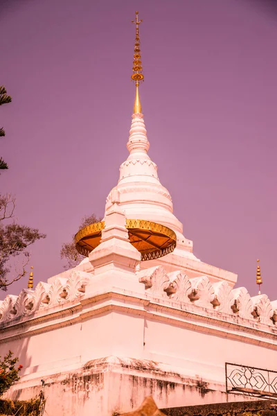 Vit Pagoda Nan Stad Thailand — Stockfoto