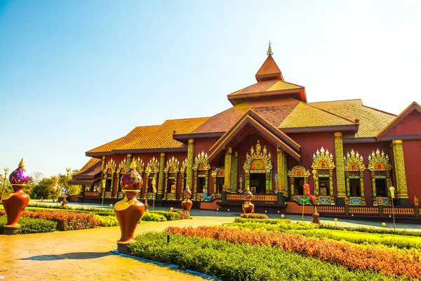 Krásný Thajský Styl Kostel Chrámu Prayodkhunpol Wiang Kalong Thajsko — Stock fotografie