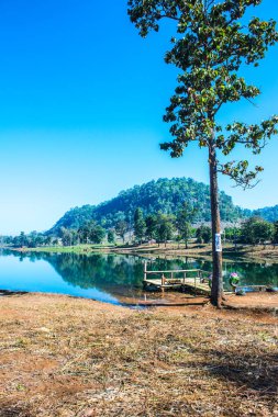 Tayland 'ın Chiangmai eyaletinde göl manzarası.