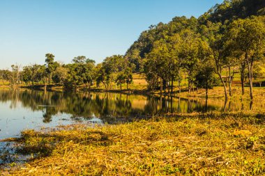 Tayland 'ın Chiangmai eyaletinde göl manzarası.