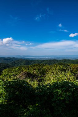Tayland 'daki Kwan Phayao Gölü' nün üst manzarası.