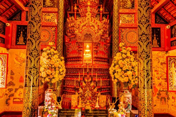 Phra Singh Província Chiangrai Tailândia — Fotografia de Stock
