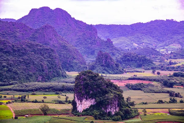 Phayao, Tayland 'daki Phu Langka bakış açısı.