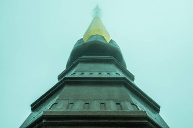 Doi Inthanon Ulusal Parkı, Tayland 'da dağda güzel bir stupa..