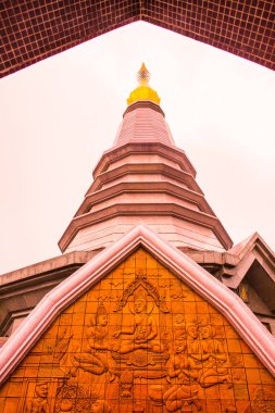 Doi Inthanon Ulusal Parkı, Tayland 'da dağda güzel bir stupa..