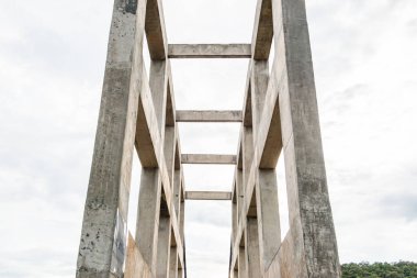 Suspension bridge at Mae Kuang Udom Thara dam, Thailand.