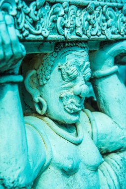 Tayland 'ın Nan eyaletindeki Ming Muang tapınağında güzel bir kalıp sanatı..