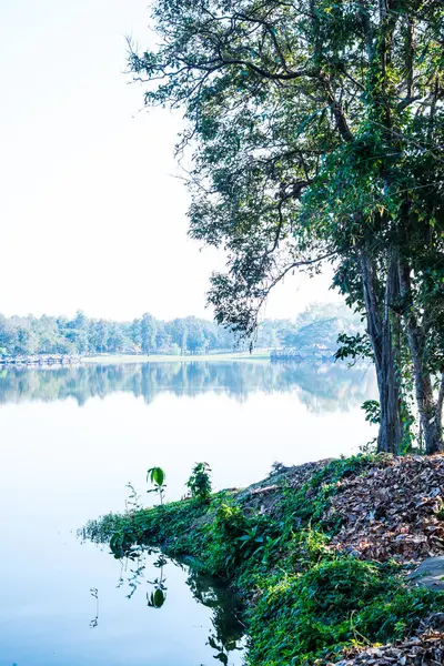 Tayland 'ın Chiangmai ilindeki Huay Tueng Tao gölünün manzara manzarası.