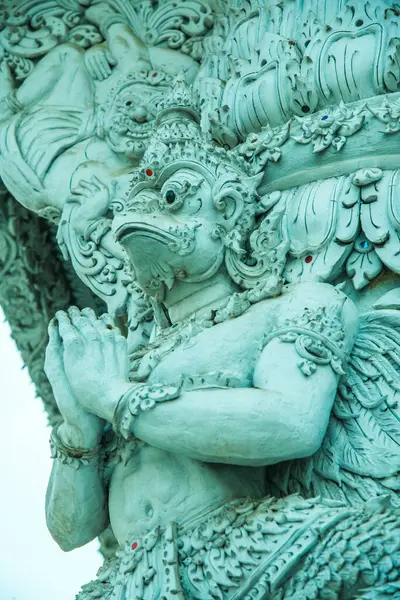 Prachtige Lijstkunst Bij Ming Muang Tempel Nan Provincie Thailand — Stockfoto