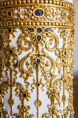 Tayland 'da Phaya Wat Tapınağı' nda Tayland stili kalıp sanatı.