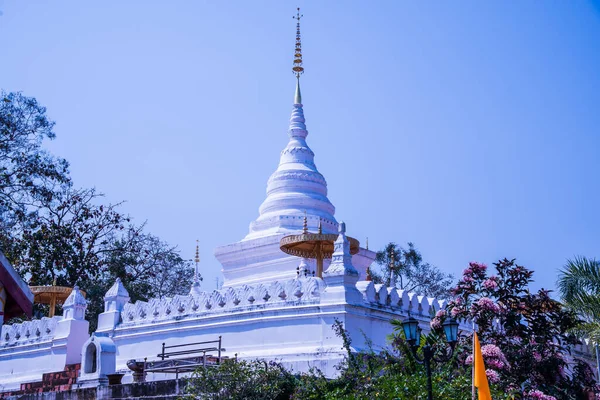Pagoda Blanca Ciudad Nan Tailandia — Foto de Stock