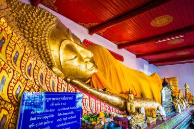 Altın uzanan Buda, Tayland.