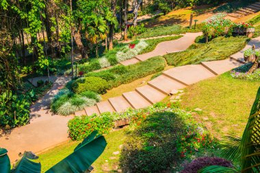 Bahçe manzarası, Tayland.