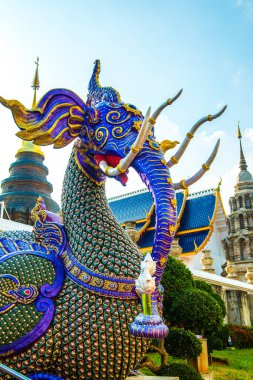 Tayland 'daki Ban Den Tapınağında Himmapan yaratığı.