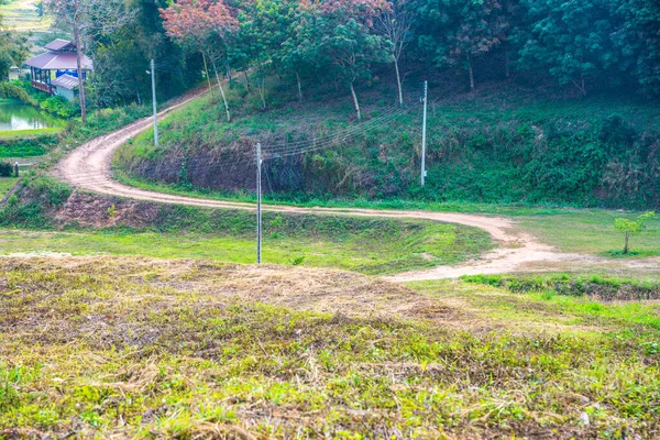 Tayland kırsallı Laterite Yolu, Tayland.